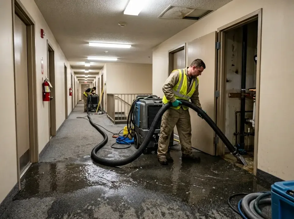 multi-unit-apartment-hallway-f-005 — frequently asked questions, Emergency Burst Pipe Water Extraction & Removal in Postvill…